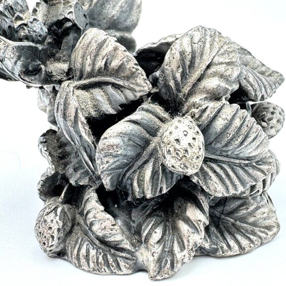 Candlestick Holder Pewter Fairies Set of 2 Butterflies Flowers Vintage Taiwan - Picture 8 of 12